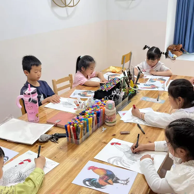 小学生美术课课程三次课画笔绘画工具整套学习 