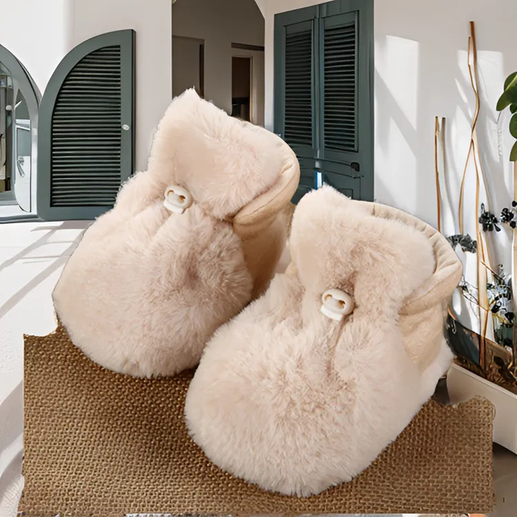 婴幼儿鞋子宝宝保暖0-6个月棉鞋秋冬款袜套婴儿毛毛鞋婴儿小鞋子