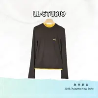 妙兮·LL秋季新款时尚百搭减龄设计款木耳领针织上衣*20252125