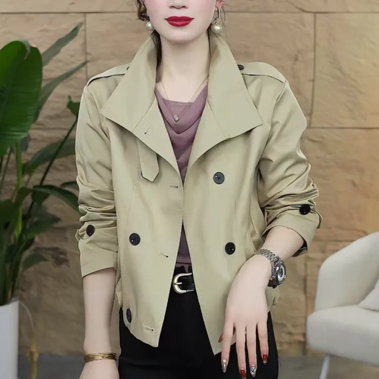 【歌莱图】2025春秋款冲锋衣设计感百搭时尚外套休闲短款女外套6686