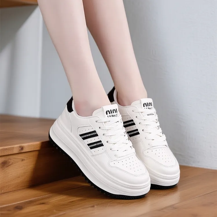 小白鞋女学生韩版厚底休闲女鞋2025春秋新款百搭潮流板鞋女NK-872