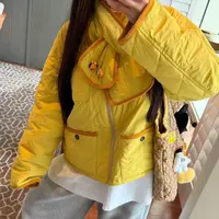 【陶格】休闲百搭菱格圆领纯色棉服TG25C3C3029