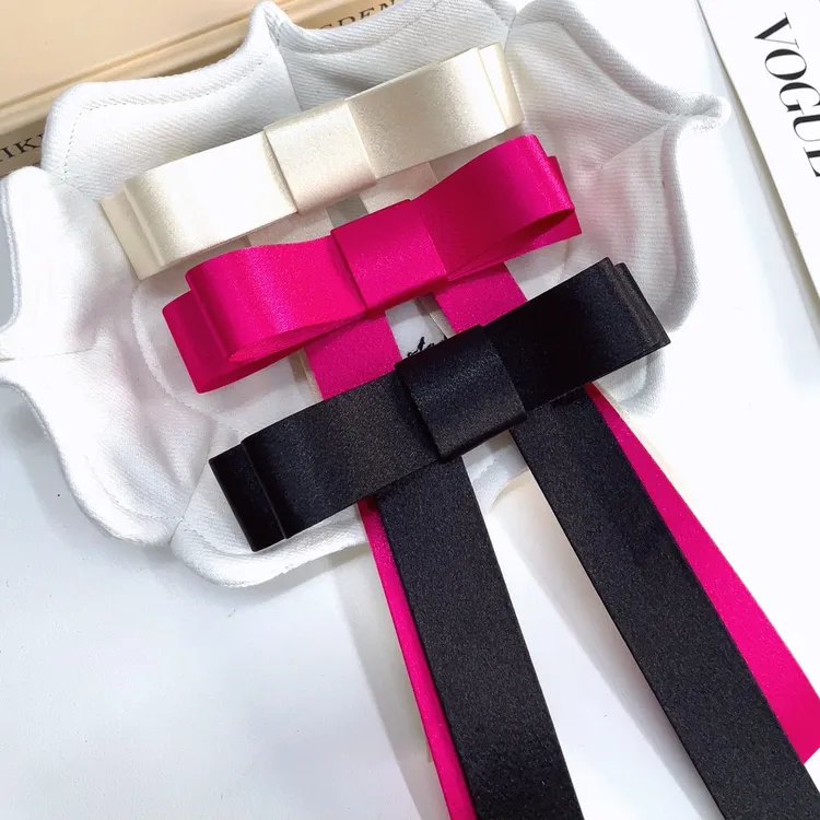 ECHO自制手工缎面立体蝴蝶结发夹高级感弹簧夹后脑勺半扎发饰头饰