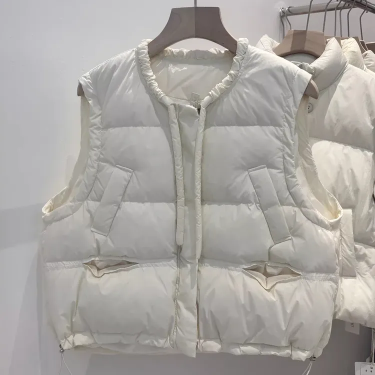 2025新款棉服马甲女短款小个子加厚立领外套保暖韩系甜美坎肩背心