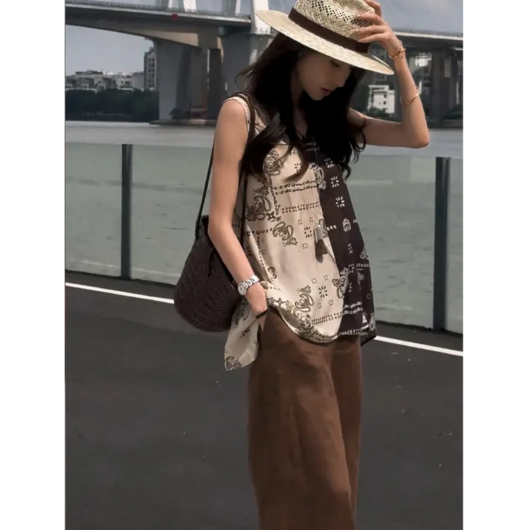 巨好看的夏天套装女2025新款法式复古轻奢感气质上衣长裤子两件套