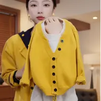 【小满】2025秋季新款时尚潮流套头刺绣款帽衫男女童亲子针织衫毛衣