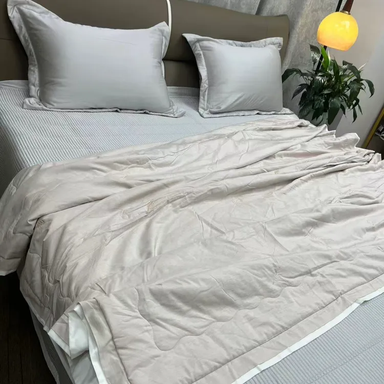 【韩国出口夏凉被】棉加莱赛尔面料刺绣版 韩版轻薄透气  高级感