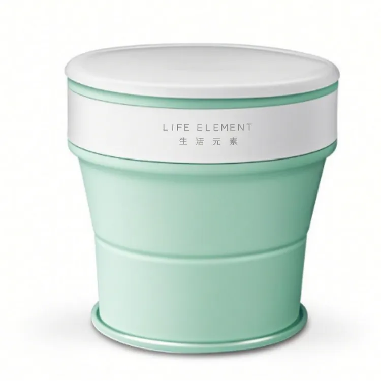 生活元素便携折叠水杯食品级硅胶口袋杯旅行便携口袋抱抱杯