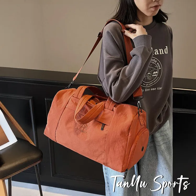 探屿短途旅行包女轻便干湿分离可套拉杆箱独立鞋仓运动斜挎健身包