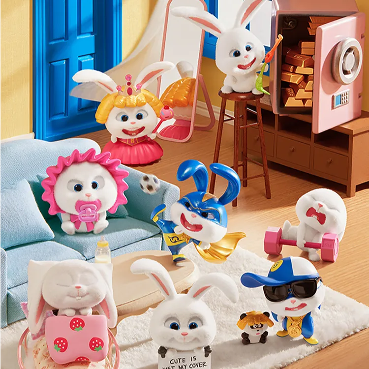 MINISO名创优品爱宠大机密小白系列摆件盲盒兔老大可爱手办公仔