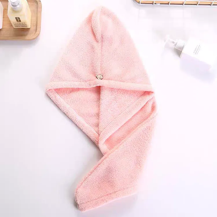 福利 加厚加大柔软高颜值 网红吸水毛巾可爱纯色干发帽快干