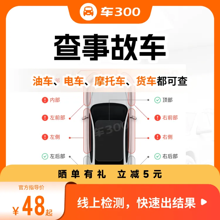 【查事故车】查出险维保记录报告购物提货券商品图