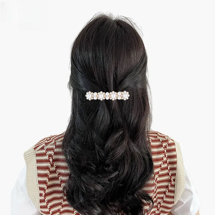 顶夹边夹女甜美发夹手工麦穗发饰简约弹簧夹饰品百搭发卡