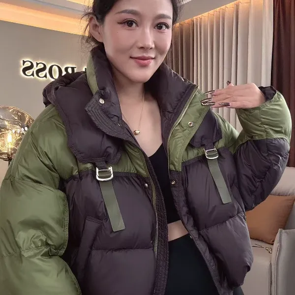 【耿老板6125#M】时尚休闲精致小短款白鸭绒女羽绒服