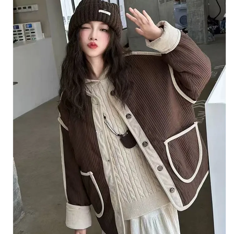 512008 优选韩版秋冬季加绒儿童休闲舒适时尚外套