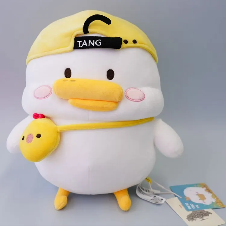 躺倒鸭文创-带帽鸭公仔躺倒鸭品牌原创卡通正版躺倒鸭毛绒玩具