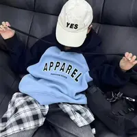 【小哥童装】男童秋款休闲风卫衣撞色印花韩版拼色中大童帽衫59106