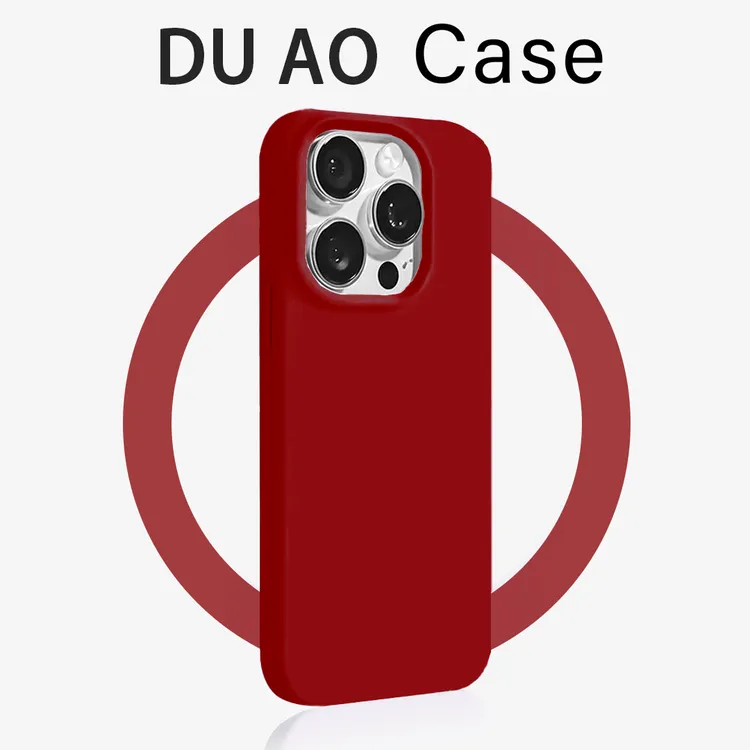 新年红纯色糯米壳适用苹果17Promax手机壳肤感磨砂16pro软胶13/15