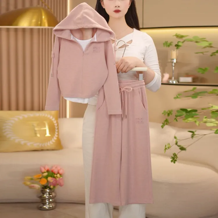 2025秋季新款高级感童装女童秋装套装时髦洋气两件套连帽上衣外穿