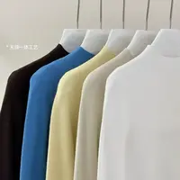 1212亲肤羊毛无缝一体中领打底衫百搭显瘦