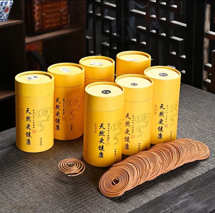 桂花天然檀香盘香艾草香家用室内持久高级手工盘香香薰办公室清新