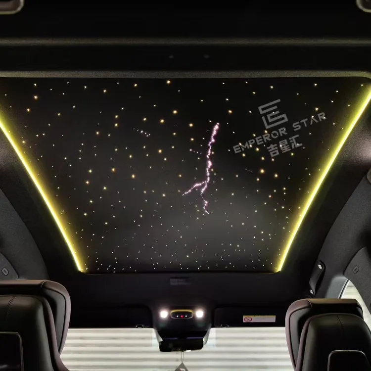 适用小米SU7电动天幕星空遮阳帘车机7色幻彩来图简易电动遮阳帘