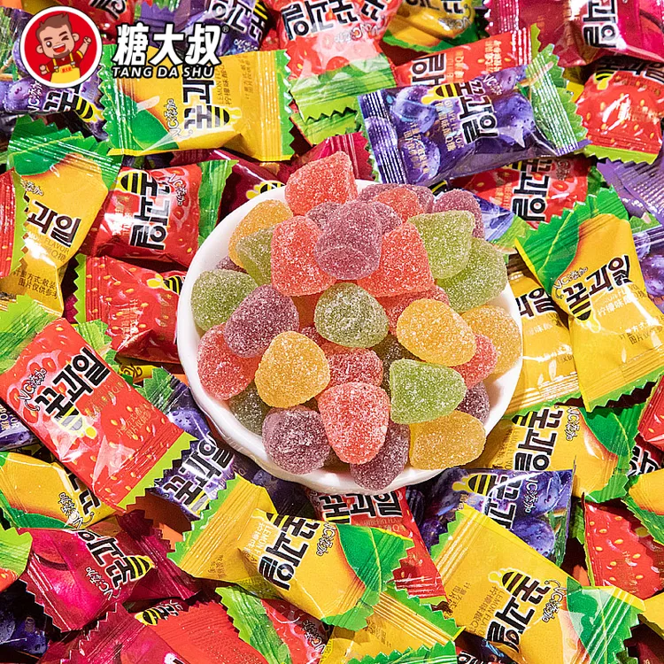 【酸Q软糖】糖大叔维C果汁酸甜软糖水果橡皮糖喜糖办公零食休闲糖
