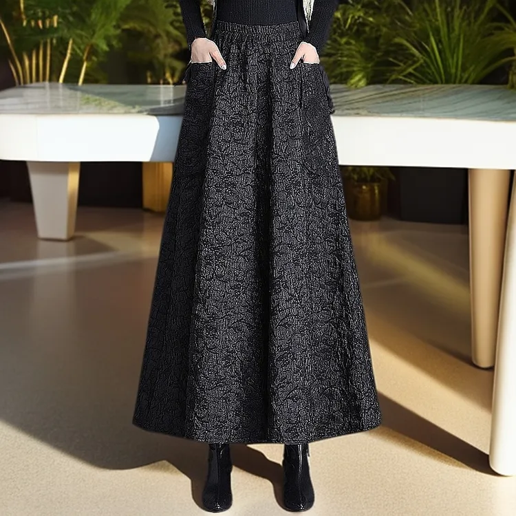 秋冬款传统中国风裤子气质毛呢宽松休闲百搭大码洋气蕾丝女装复古