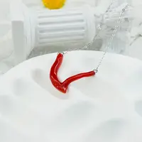 【多吉卓玛】珊瑚DIY枝枝项链 S925 XQ0119