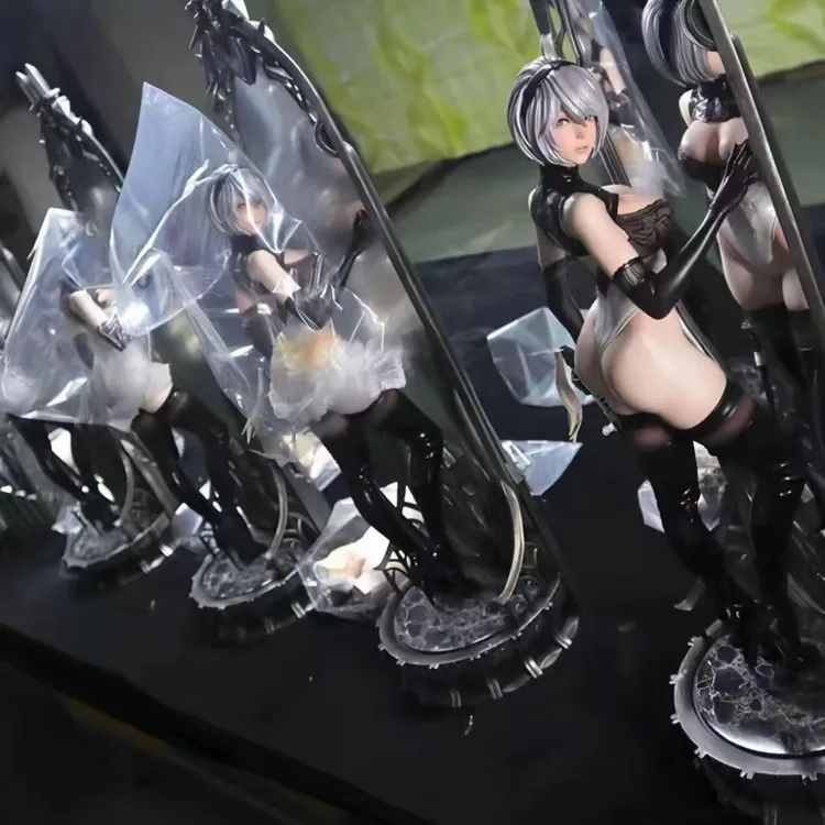 【现货】尼尔：机械纪元 DS欲系列 双头雕 2B 63cm 手办 摆件雕像