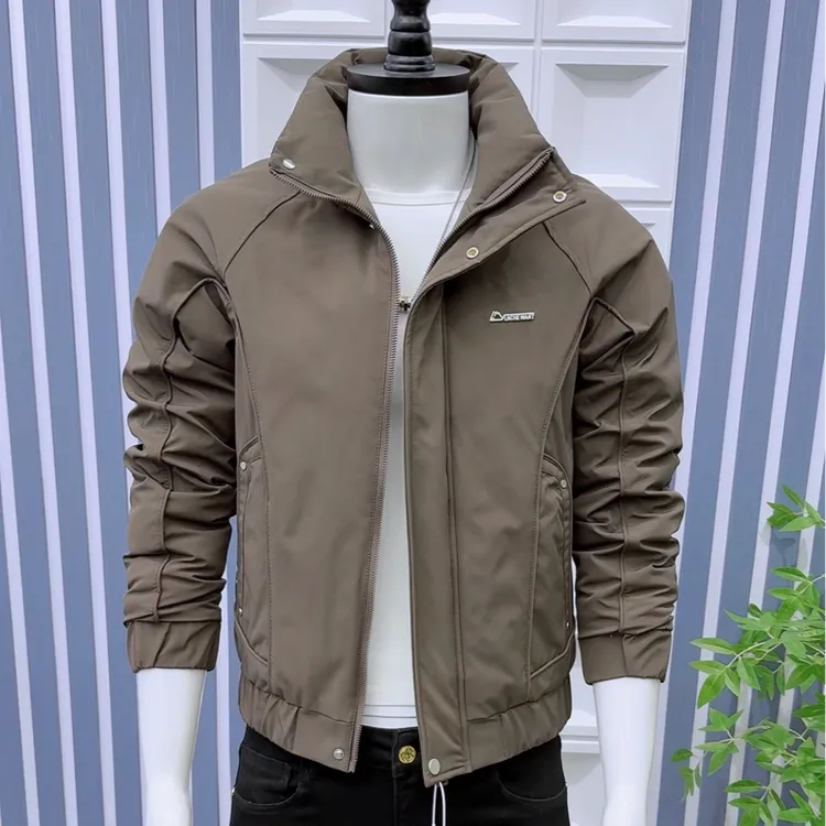 秋冬男士立领时尚潮流休闲百搭防风加厚保暖男款棉衣0130