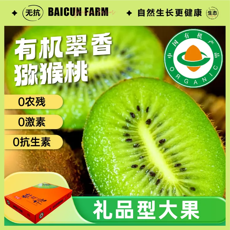 树上熟有机猕猴桃｜礼品型大果 | 自然生长 软糯香甜