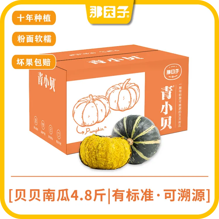 【顺丰包邮】那园子惠和贝贝南瓜青小贝4.8斤宝宝果板栗贝贝瓜山东