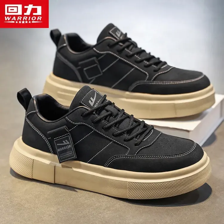 回力男鞋2025新款夏季复古百搭平板鞋青少年运动休闲厚底皮面潮鞋