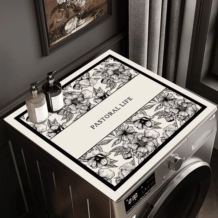 硅藻泥台面保护垫洗衣机盖微波炉冰箱隔尘盖垫吸水防滑万能盖垫