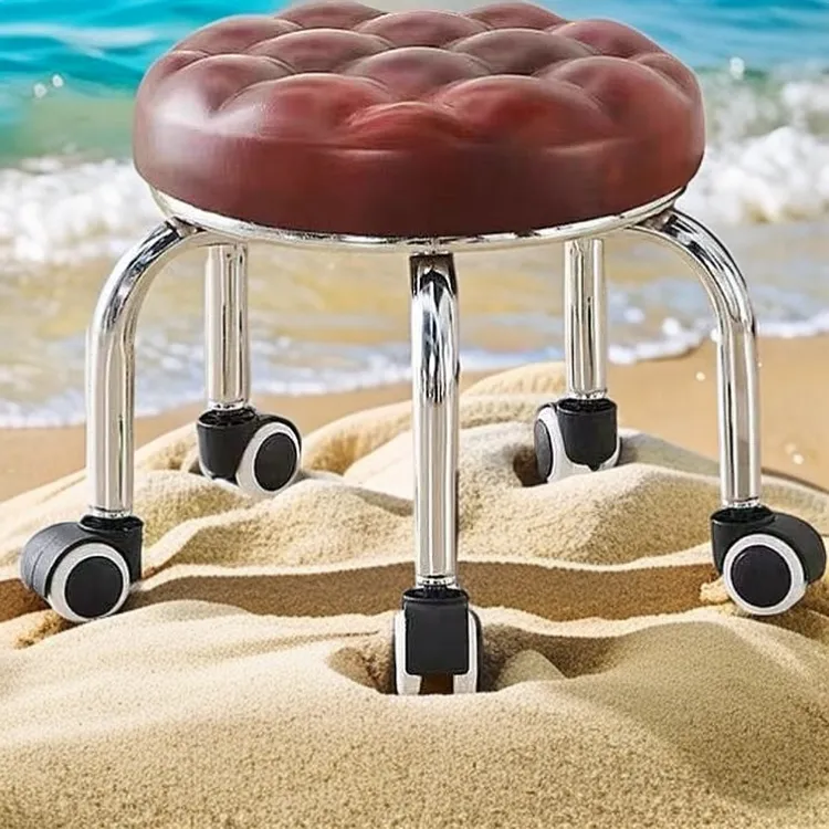 滑轮凳家用旋转凳带轮美缝万向轮学步凳客厅凳子创意滑轮大人凳