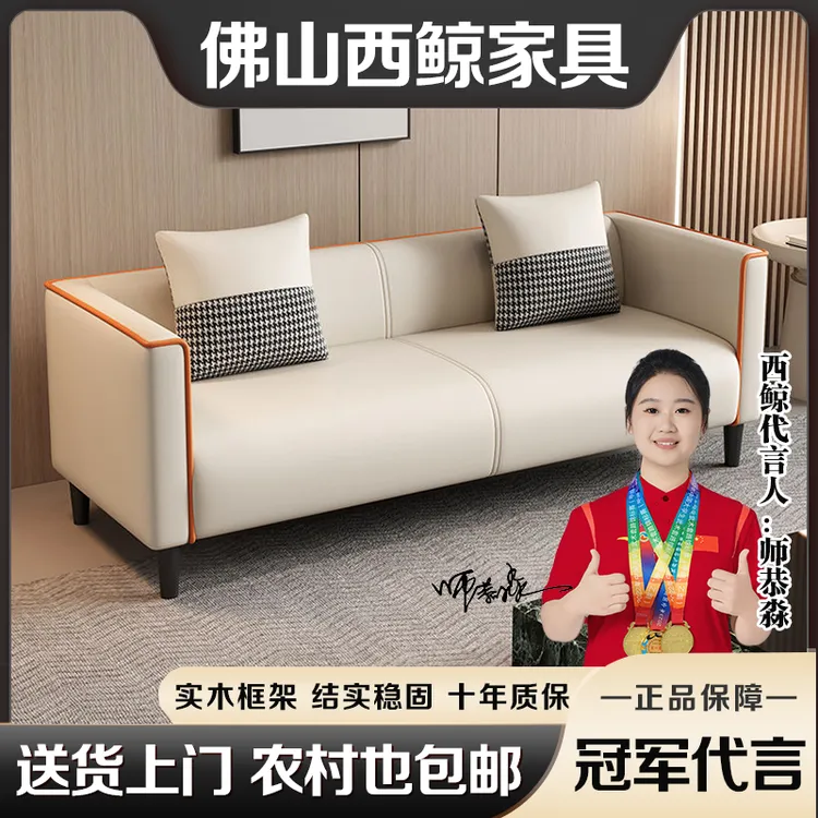 西鲸沙发小户型公寓办公室服装店休息区接待美容院双人三人位客厅