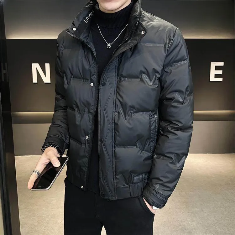DESITASH羽绒服男款冬季新款加厚保暖外套立领时尚男装夹克防寒