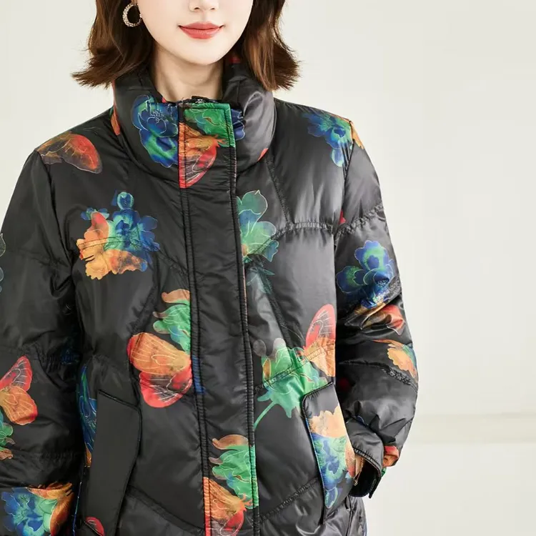 【甄选大朵鸭绒】原版正品保暖气质减龄修身羽绒服ZF-R053