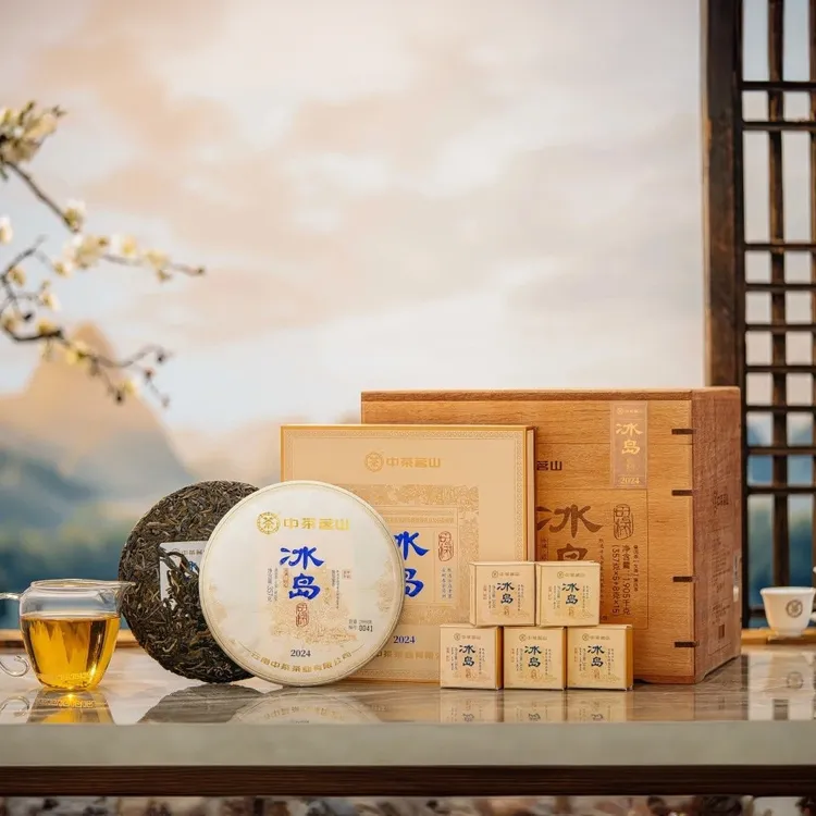 中茶茗山 2024年冰岛母树老寨古树春茶限量版 普洱茶 （生茶）357g