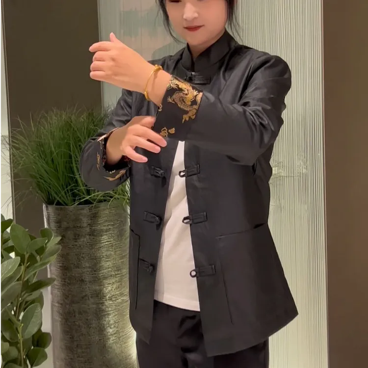  26009男士新款潮流时尚休闲唐装夹克外套