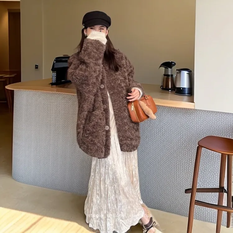 复古褶皱珠光丝绒半身裙女2025新款秋冬高腰显瘦加绒百褶鱼尾裙女