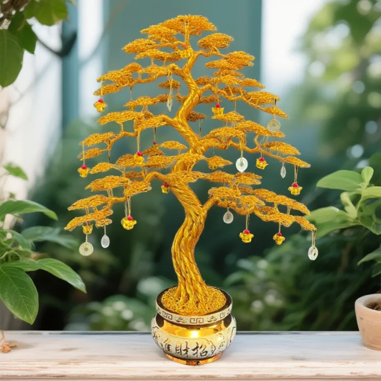 步步高升发财树高60宽48公分轻奢摆件客厅乔迁新居开业招财树创意