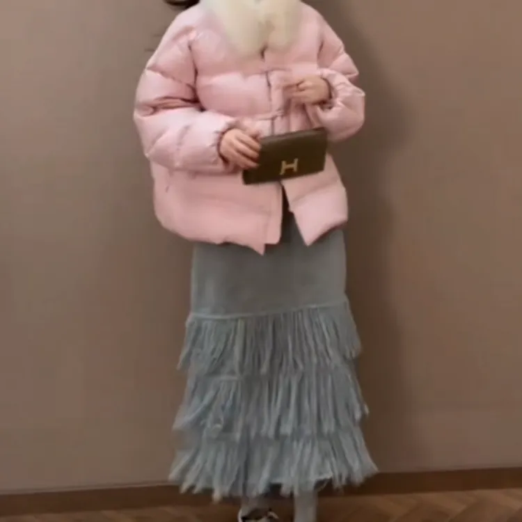 2025冬季新款潮流韩版爆款网红外套半身裙女W01