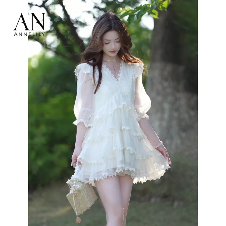 ANNELILY安一凡【简月-凡】精致法式气质百搭时尚短裤套装AT2505015