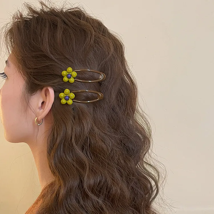 可爱花朵发夹女2025新款高端前额bb夹侧边夹碎发刘海夹高级感发卡