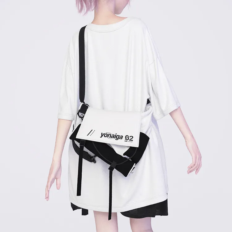 友奈加 原创设计ins大容量潮酷撞色尼龙男个性卷包单肩斜挎包女