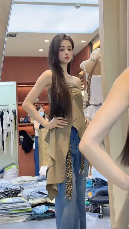 夏季短裤背心休闲宽松气质女装气质名媛时尚套装网红牛仔百搭长款