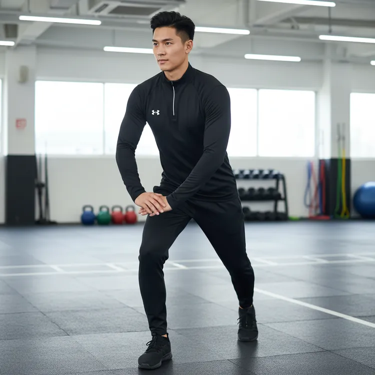 正品安德玛UA男女运动休闲户外速干跑步半开拉链长袖T恤套头衫603