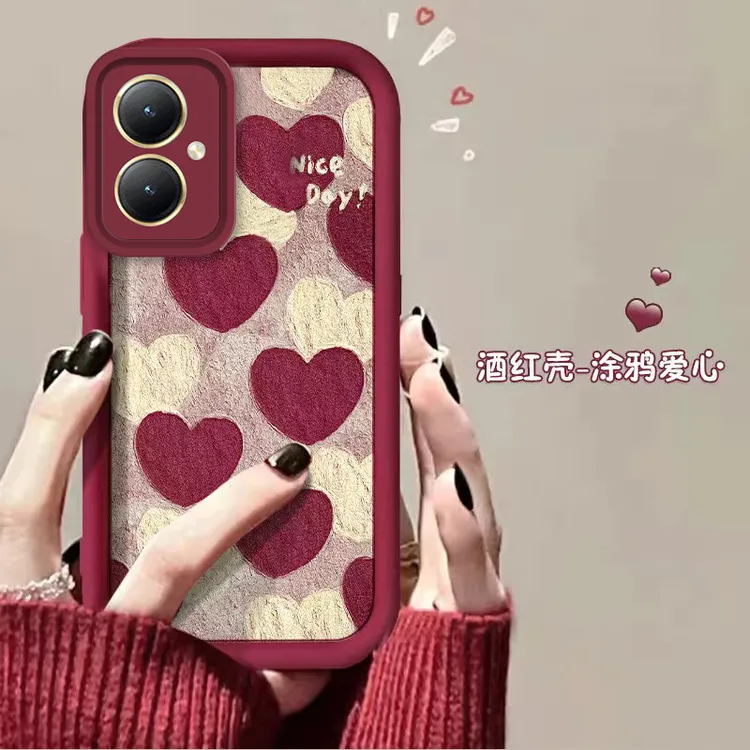 适用华为畅享80手机壳网红女款防摔软套JUY-AL00油画爱心镜头全包